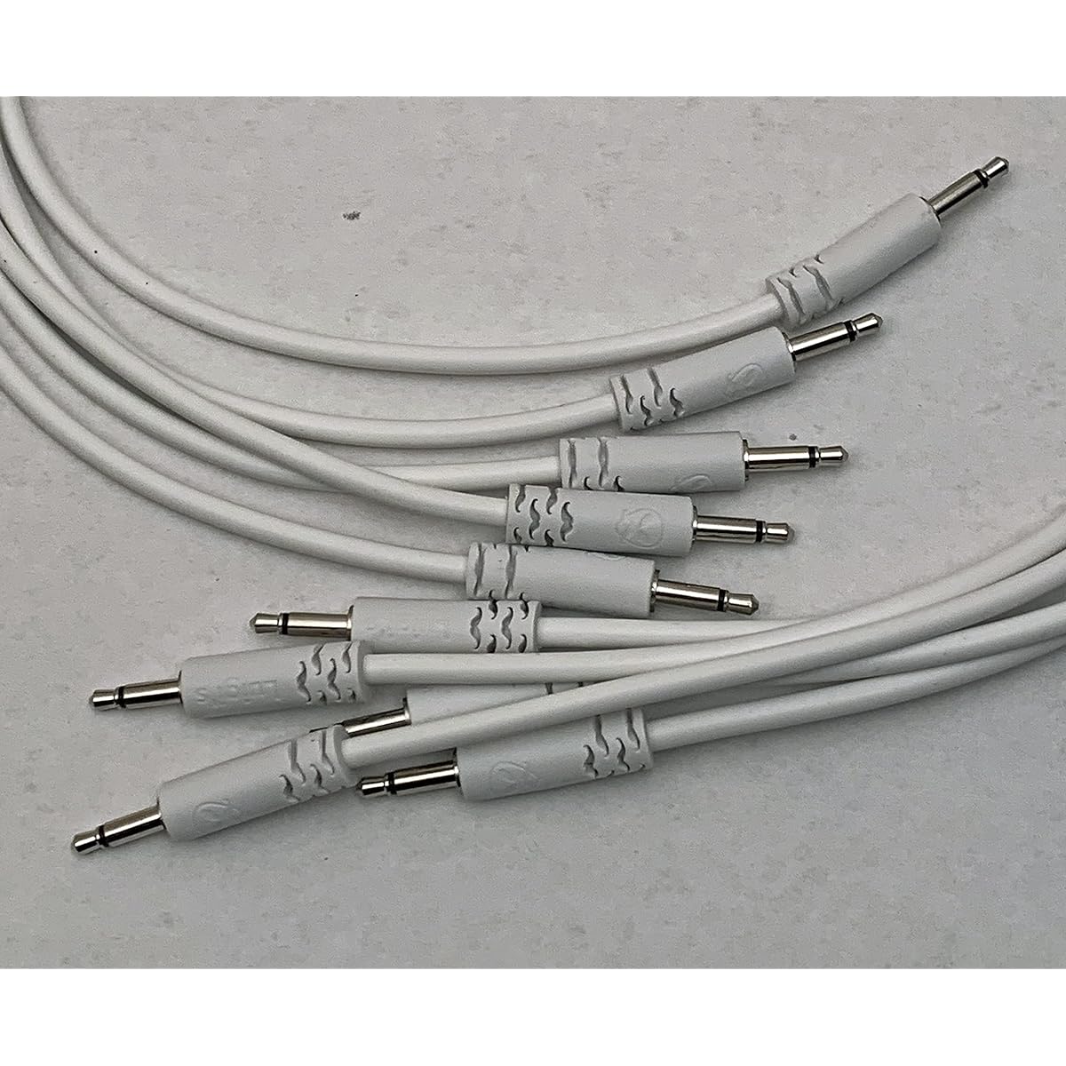 Luigis Modular Supply Spaghetti Urarack Patch Cables - 5 Pack White Cables 6 (15cm)