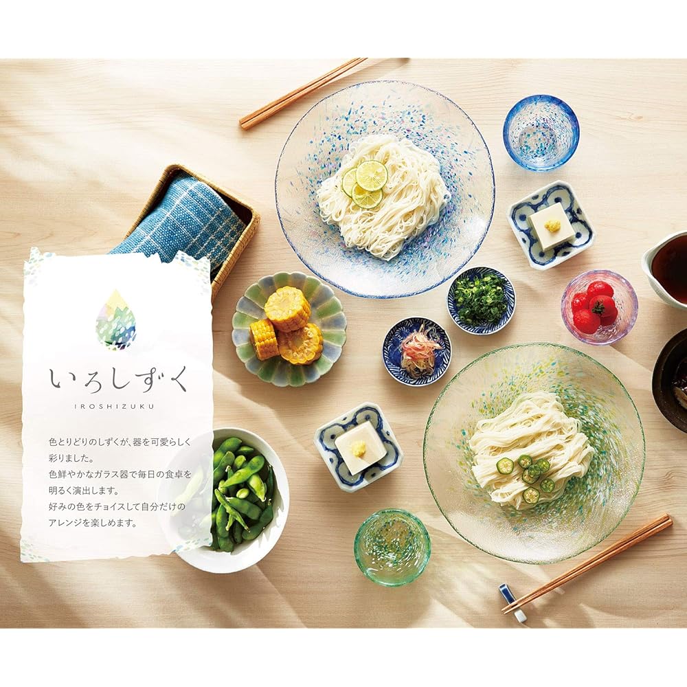 Toyo Sasaki Iroshizuku Noodle Plate, Made in Japan, Set of 3, Pink, Approximately φ24 x 4cm