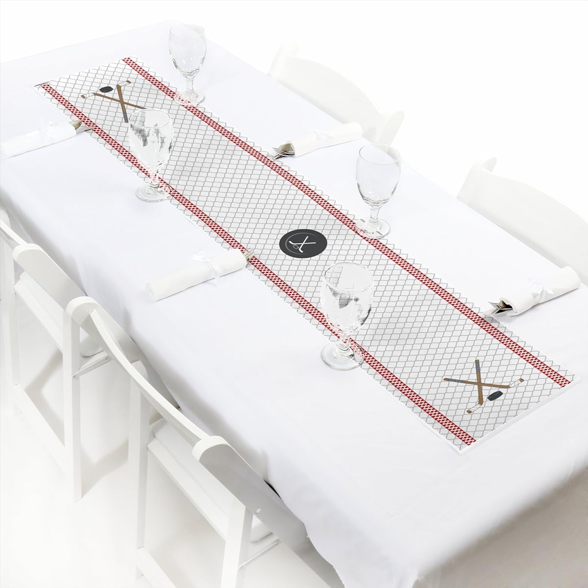 Shoots & Scores - Hockey Party Table Runner - 60cm x 180cm