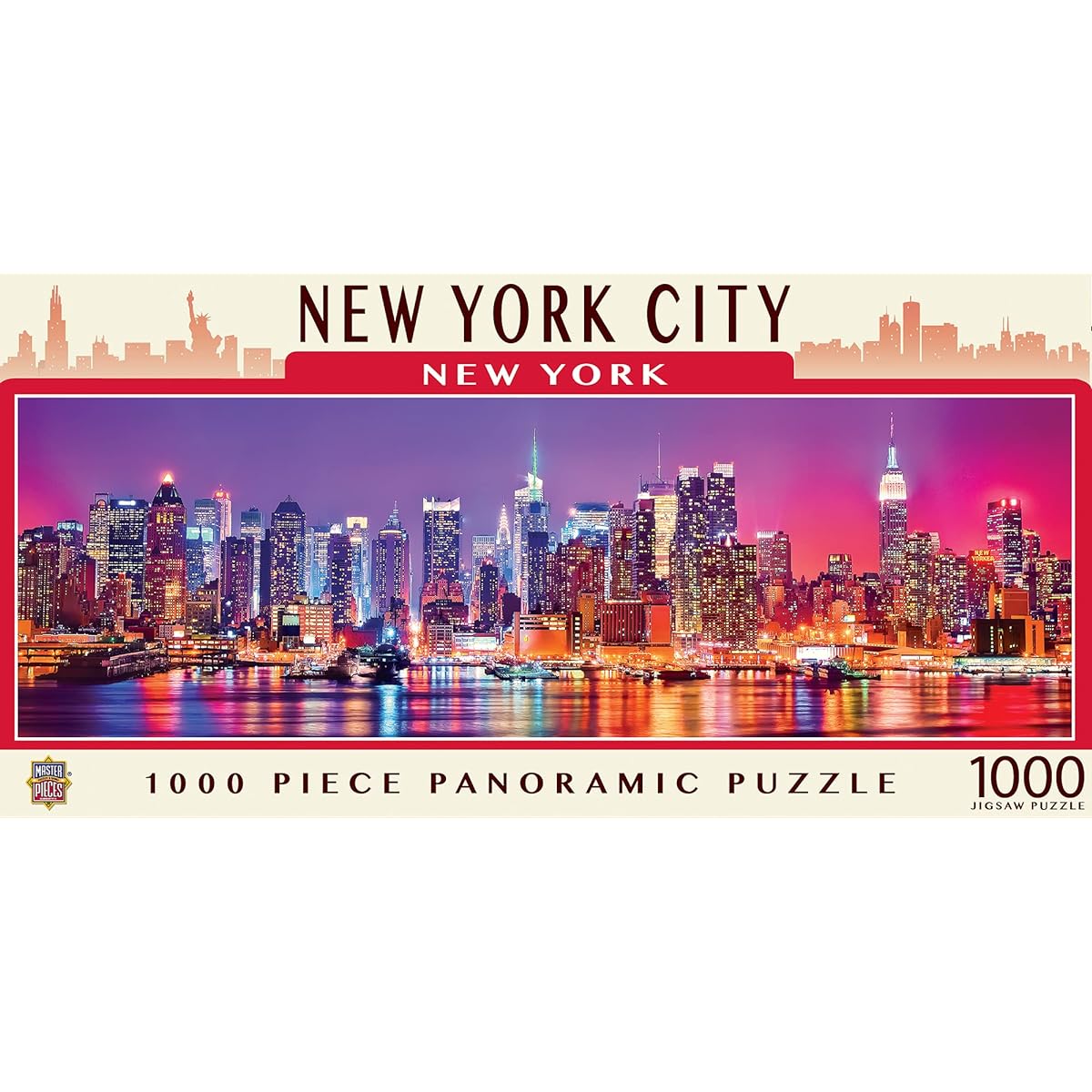 MasterPieces Jigsaw Puzzle 1000 Pieces for Adults/Family/Kids New York Panorama 13"x39"