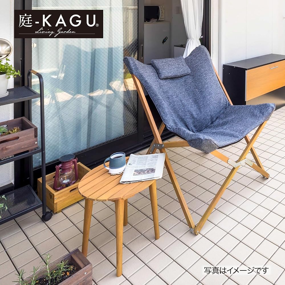 Takasho Garden Table Luna Side Table Natural Wood Eucalyptus MWF No Parasol Hole Durable Eucalyptus Wood MWF-35T