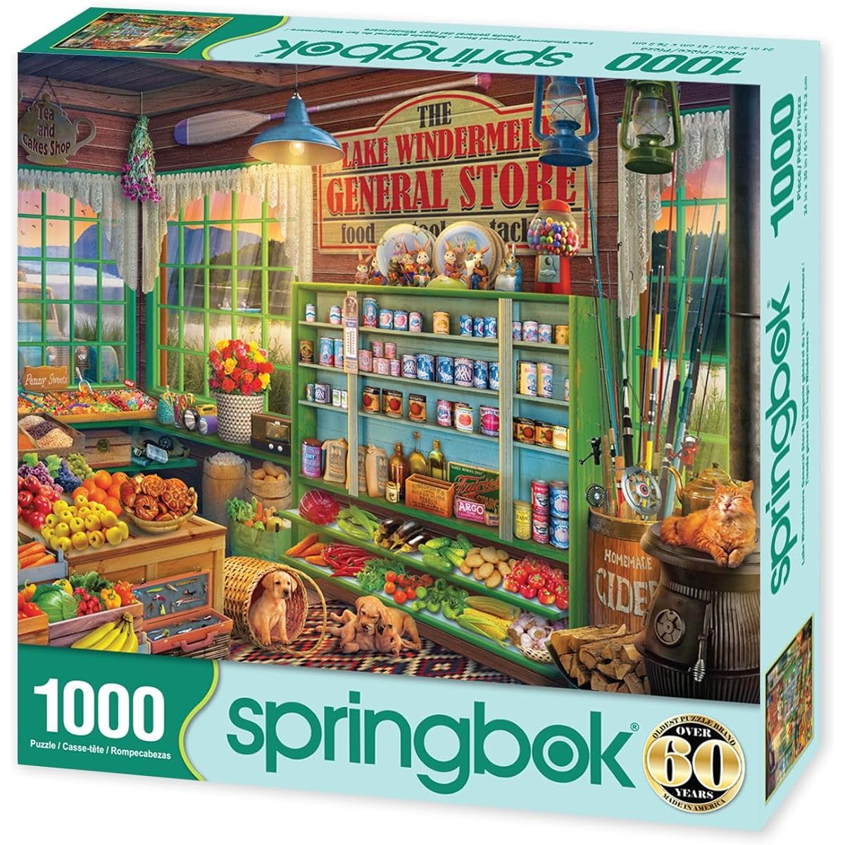 Springbok's 1000 Piece Jigsaw Puzzle Lake Windermere General Store Made in the USA