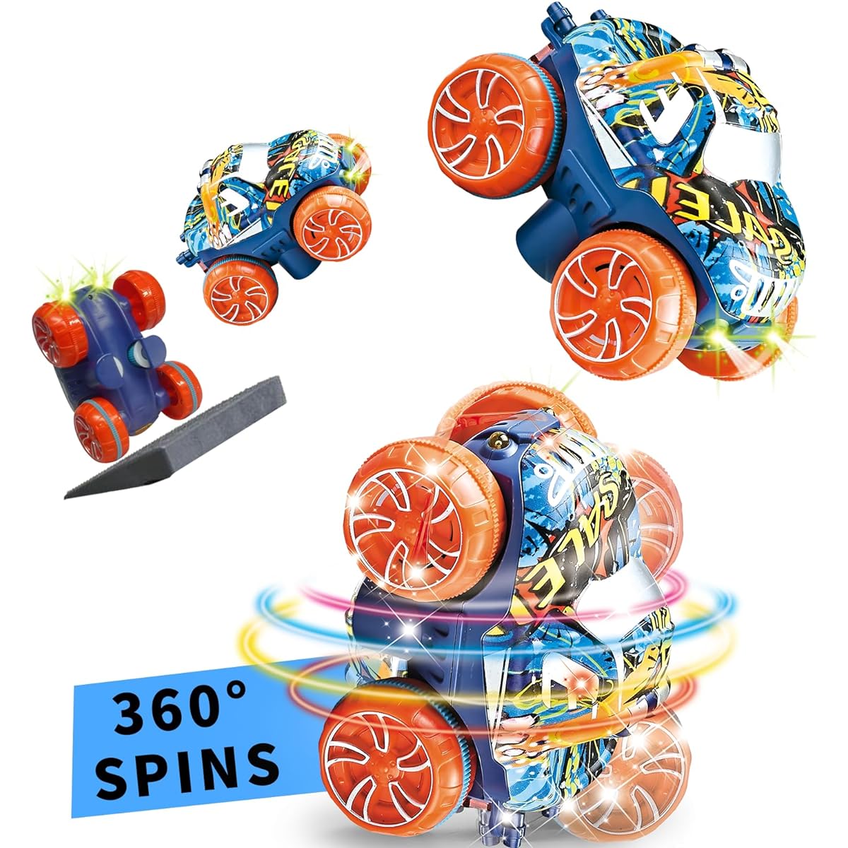CREAMKIDS Toy Cars Interchangeable Racing Track Only Racing Track Accessories with LED Lights Fits Most Racing Tracks Racing Toys for Kids