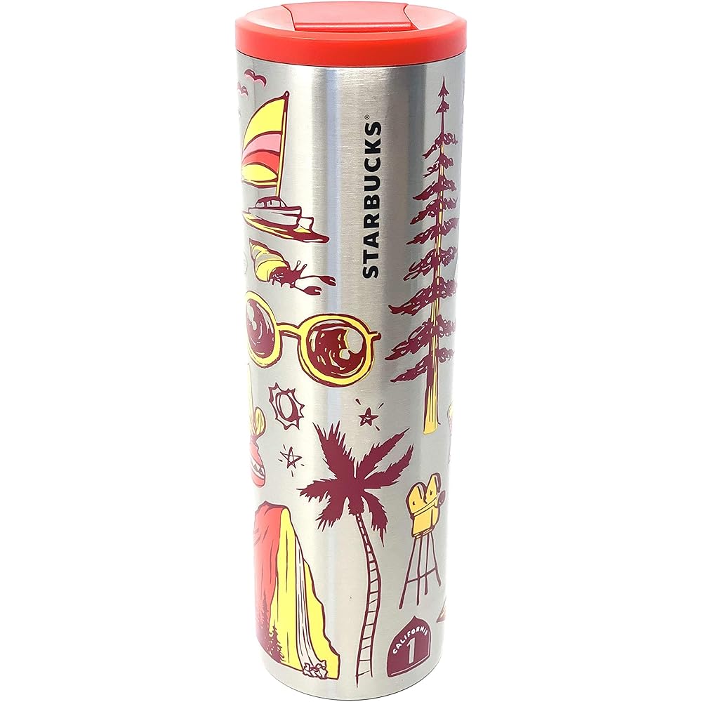 Starbucks California Vacuum Insulated Stainless Steel Traveler Tumbler 16oz (Red)