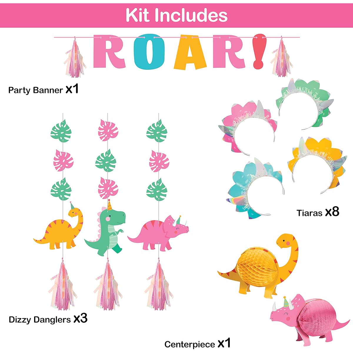 Girls Dinosaur Decoration Prize Kit