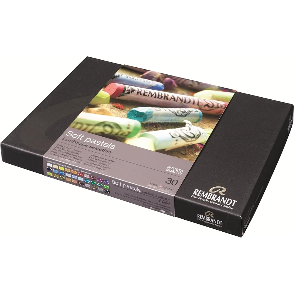 Talens Rembrandt Soft Pastel 30 Color Set for Landscape Painting