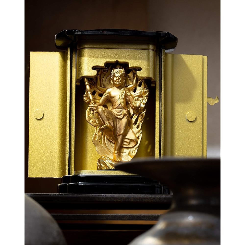 Buddha statue Karasuma Myoo with Zushi (gold plated/24k gold) Buddhist sculptor: Hideun Makita Prototype ___ (toilet god) Restroom Guardian main image of the washroom Takaoka bronze ware
