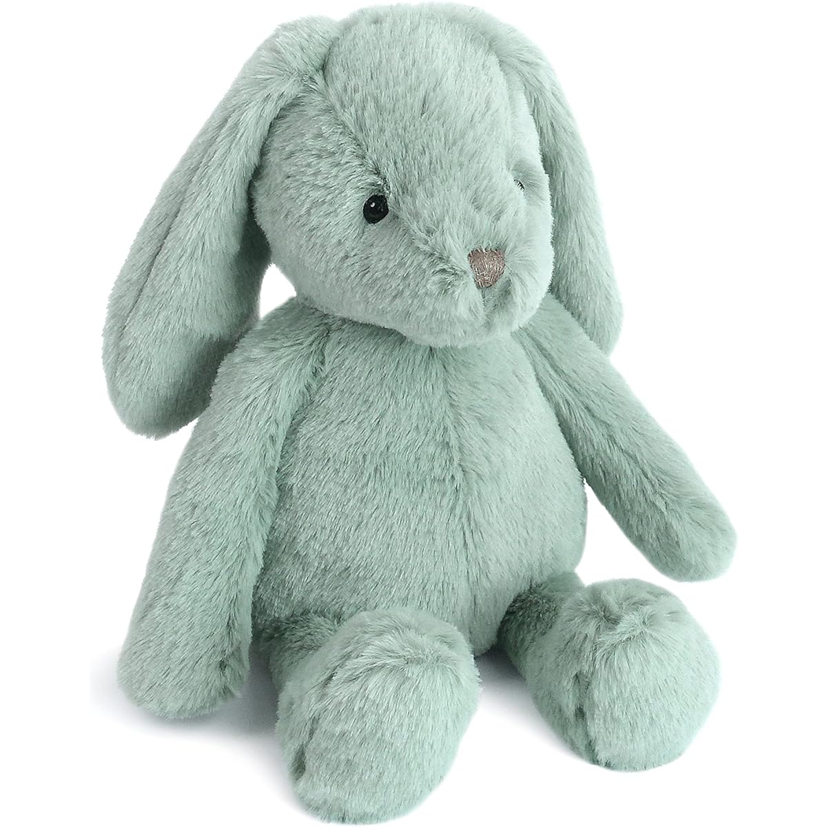 MON AMI Clover Bunny Plush Toy - 11" Sage Green Soft Cuddly Bunny Stuffed Animal, Nursery Decor, Easter Gift for Kids of All Ages