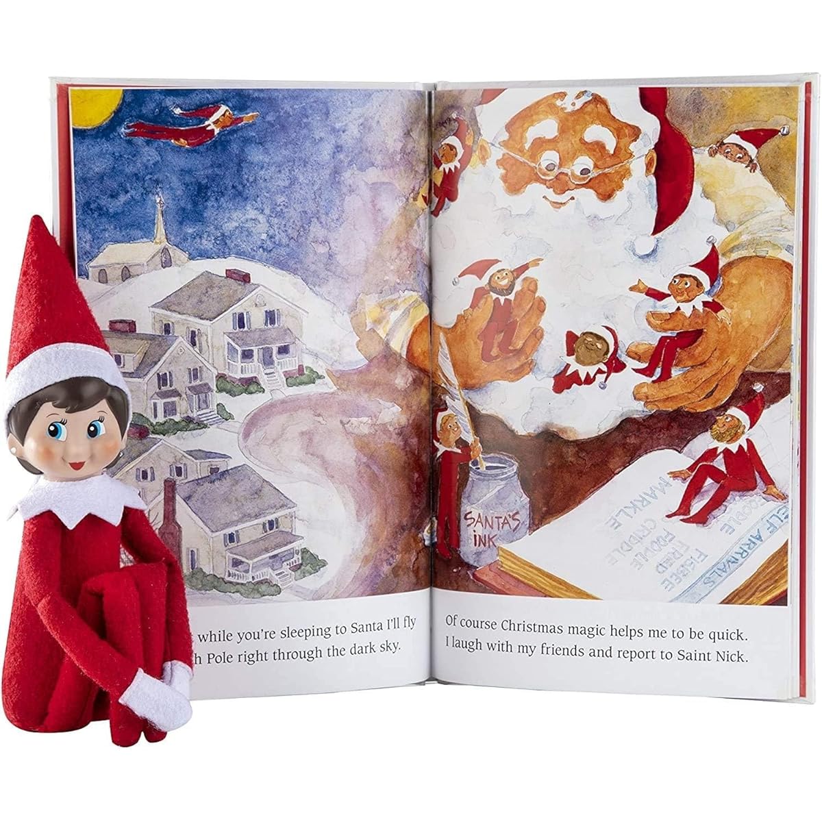 The Elf on the Shelf: Christmas Traditions Girl Scout Elf (Blue Eyes) Clothes Couture Collection Snowflake Skirt & Scarf Outfit