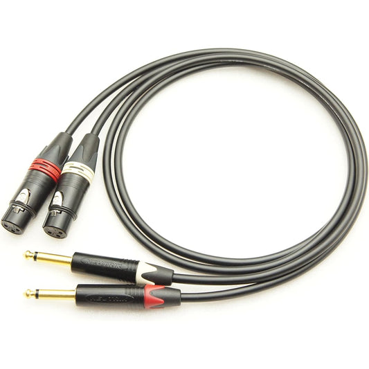 CANARE L-2T2S XLR (female) to TS (monaural phone) 2 pair conversion cable (40m)