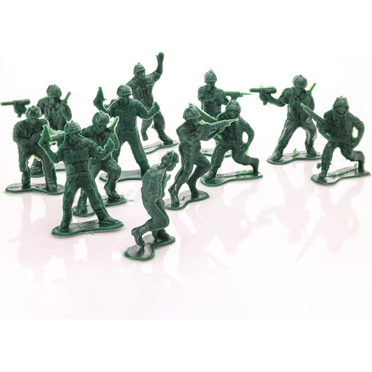 Entervending Army Men's Action Figures - 2" Little Soldiers for Boys - 100 Pieces Green Army Soldiers Toy Set - Military Toys - Army Party Decorations