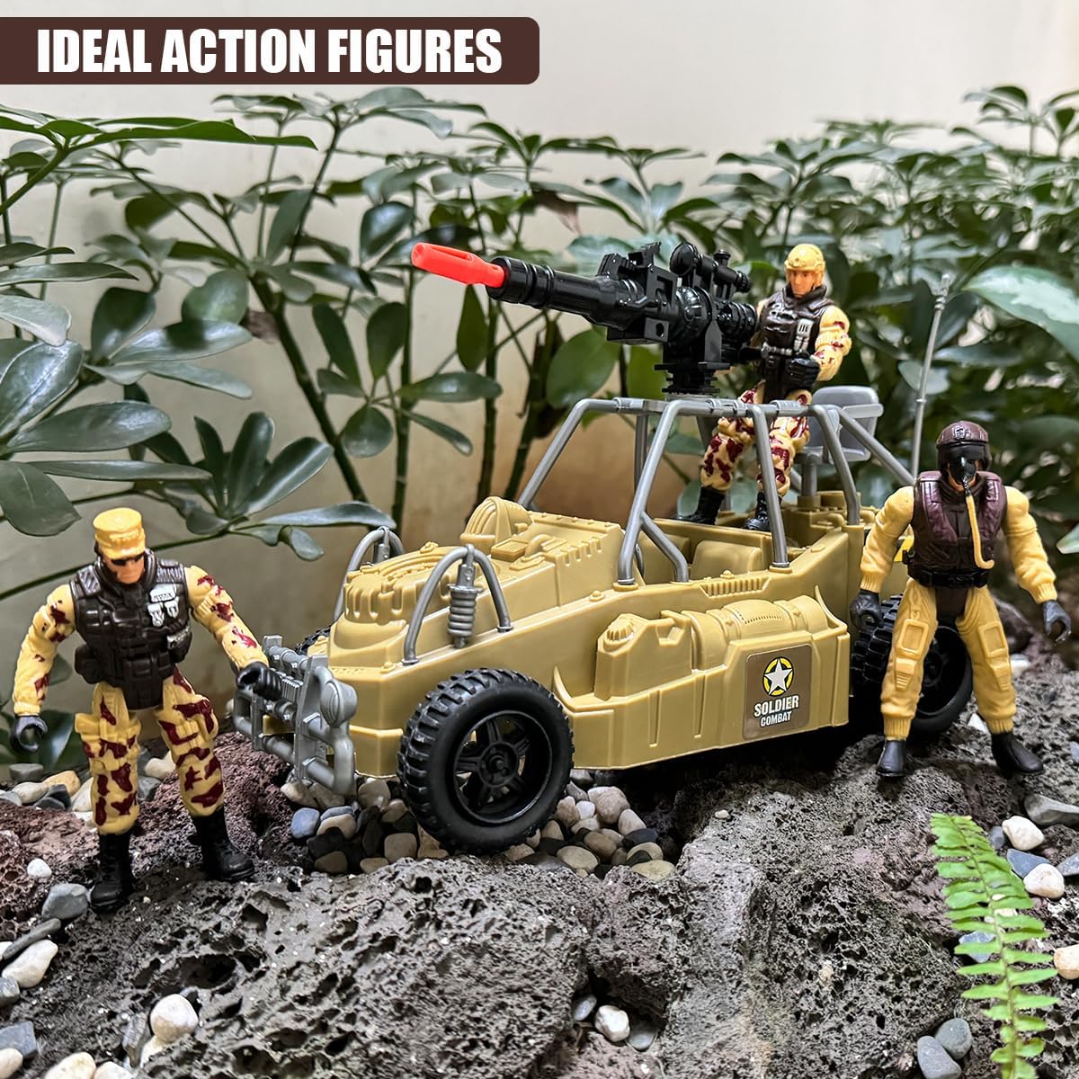 Dollox Military Vehicle Toy Set Army Playset Amazing Amry Toys 3 4 5 Boys Kids