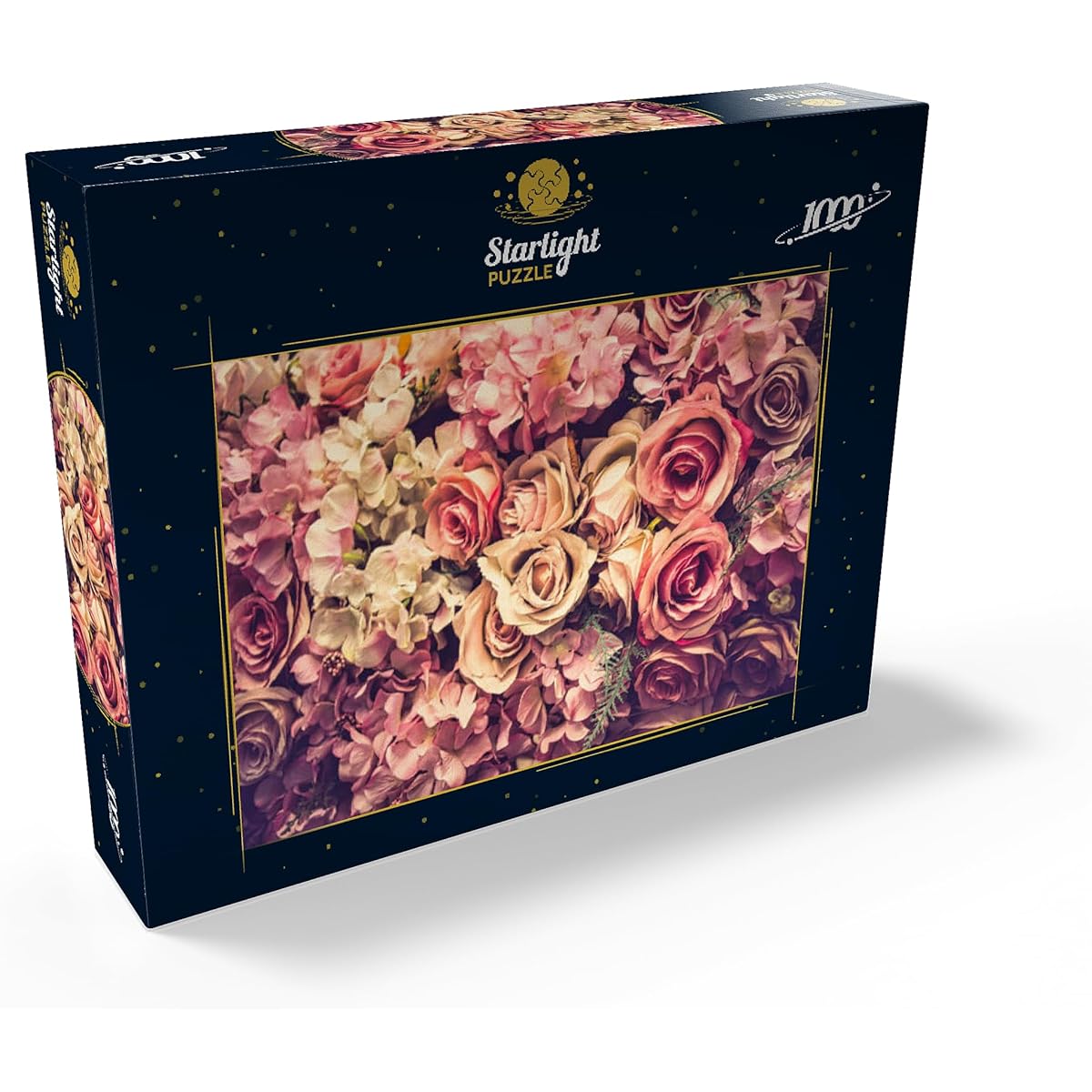 Pink Roses Premium 1000 Piece Jigsaw Puzzle Made in the USA
