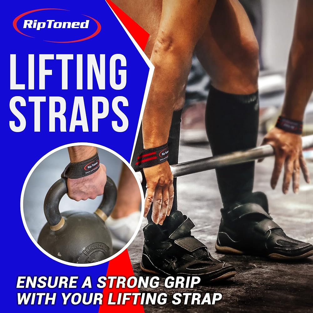 RipToned Lifting Wrist Wraps - Neoprene Padded Weight Lifting