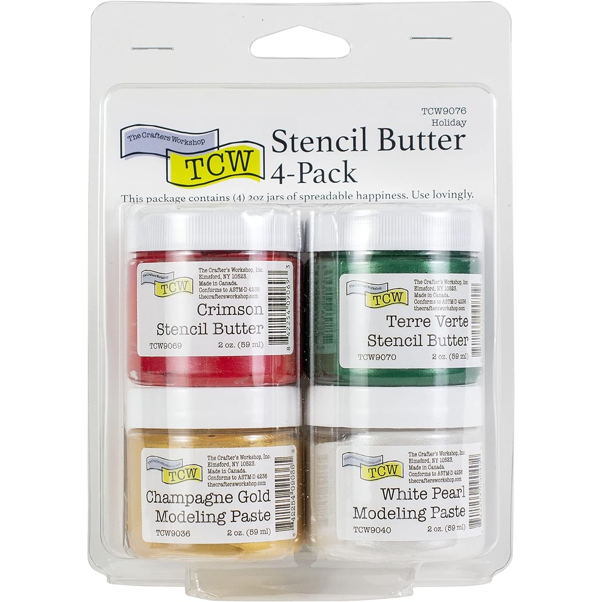 Crafter's Workshop Stencil Butter 2oz 4/Pkg-Holiday -TCW9076