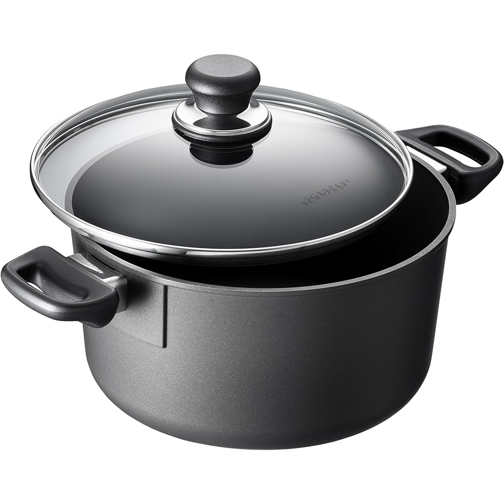 Scanpan Classic Induction IH Compatible Series 24cm/4.8L Dutch Oven (with Lid) Two-handed Pot Environmentally Friendly Oven Cooking Non-Stick Safe Frying Pan Fluorine Processing SCANPAN Denmark STRATANIUM