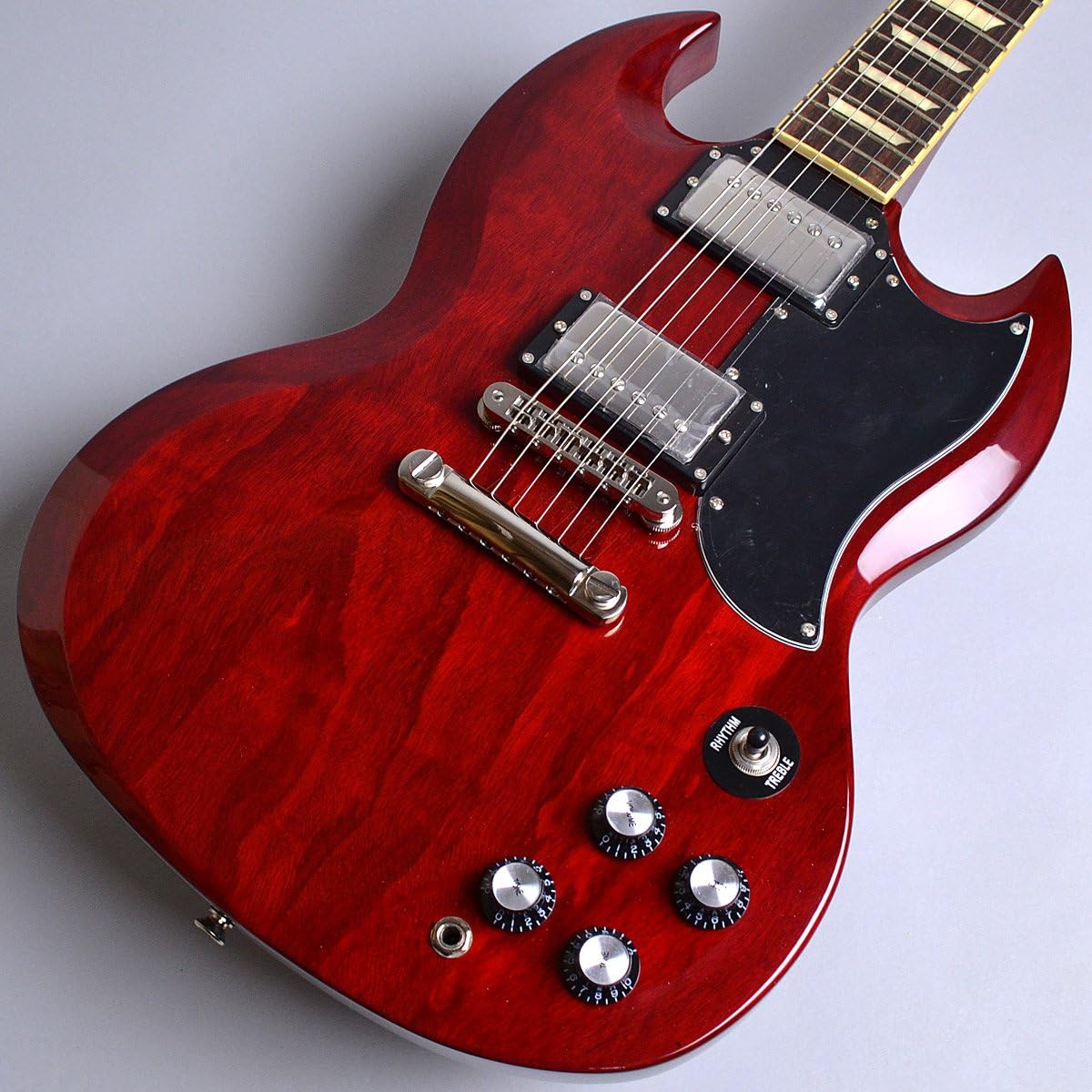 Burny SRSG55 Cherry Beginner 14-piece set [with mini amp] SG electric guitar Burny