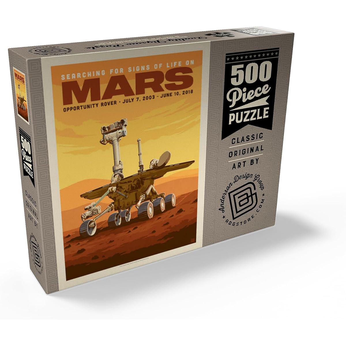 NASA 2003 Mars Opportunity Rover Vintage Poster Premium 500 Piece Jigsaw Puzzle Made in the USA