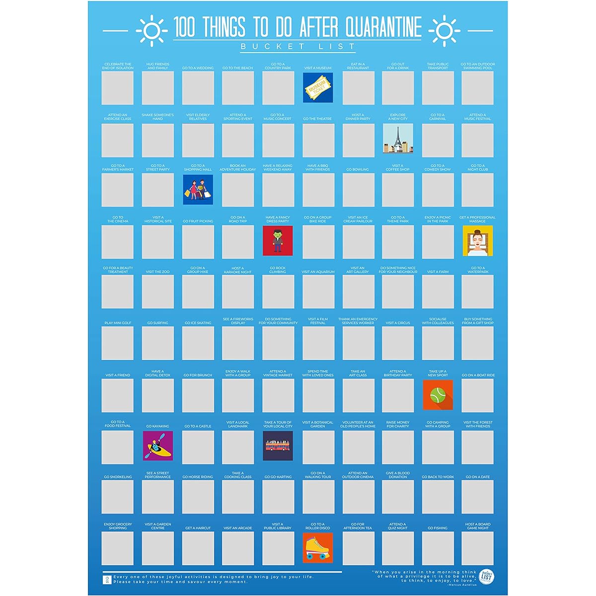 100 Things To Do After Quarantine Bucket List