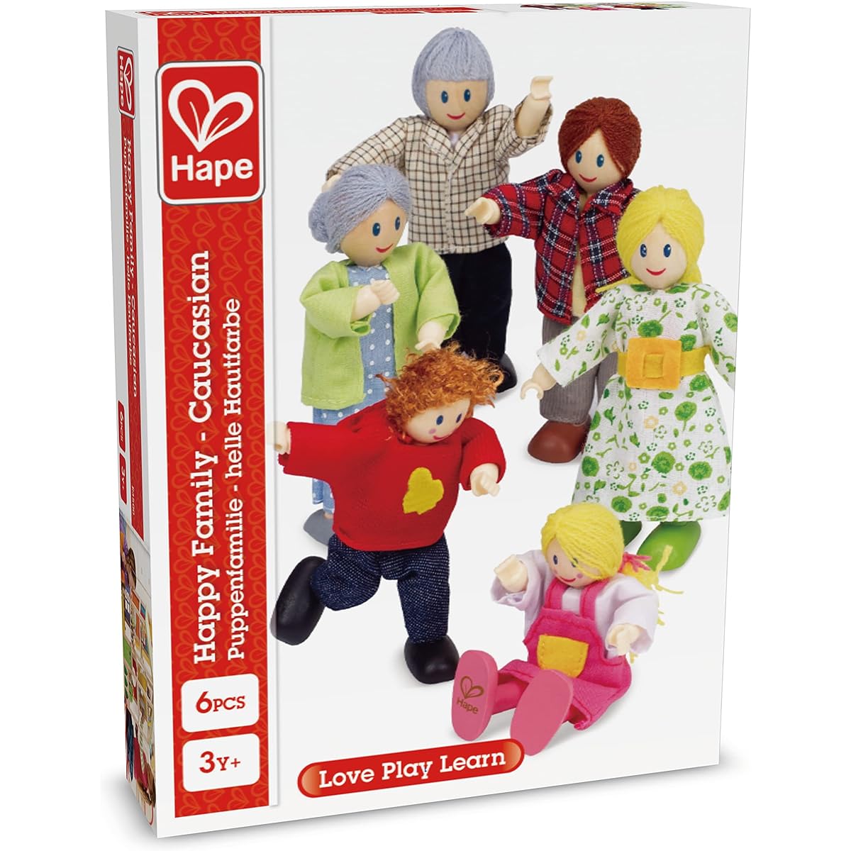 Hape - Happy Family Doll House - Doll Family - Caucasian