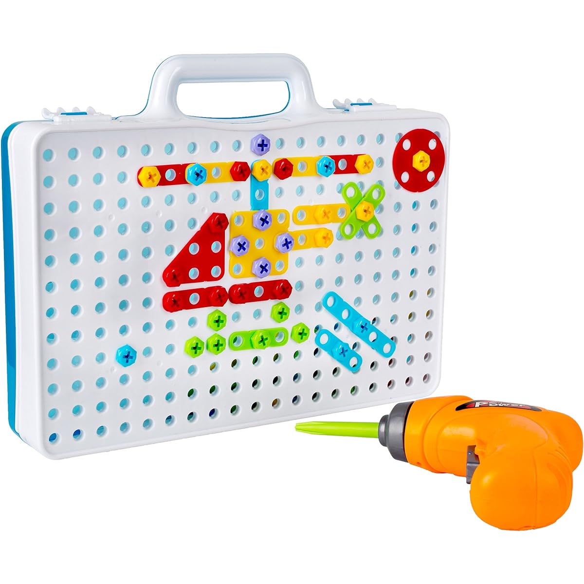 [Big Mo's Toys] Big Mo's Toys Drill & Design Creative Play Educational Toy With Real Toy Drill Mosaic Design [Parallel Import]