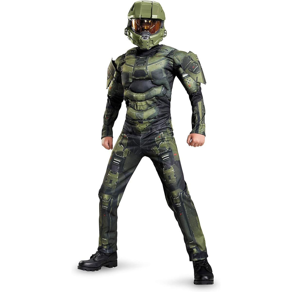 Disguise Master Chief Classic Muscle Costume, Medium (7-8) by Disguise