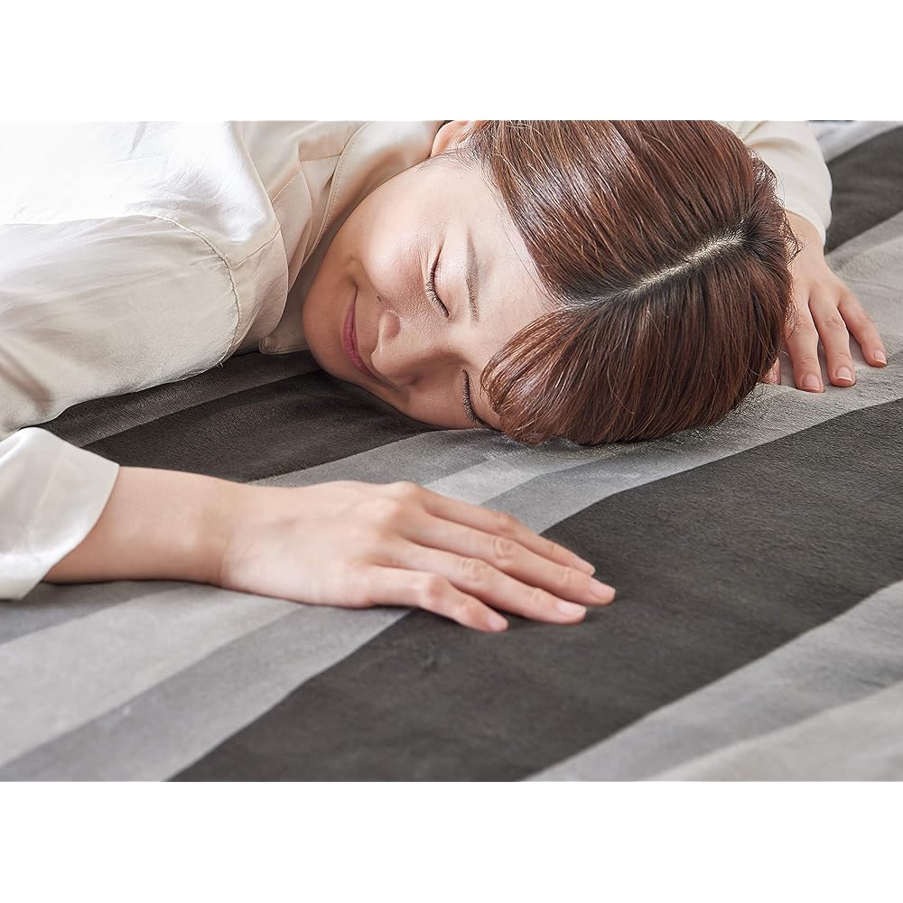 Sugiyama [Premium Boa] Premium Boa Electric Blanket 180 x 85cm Long Size Made in Japan SSW20SL09(AS) Art Stripe