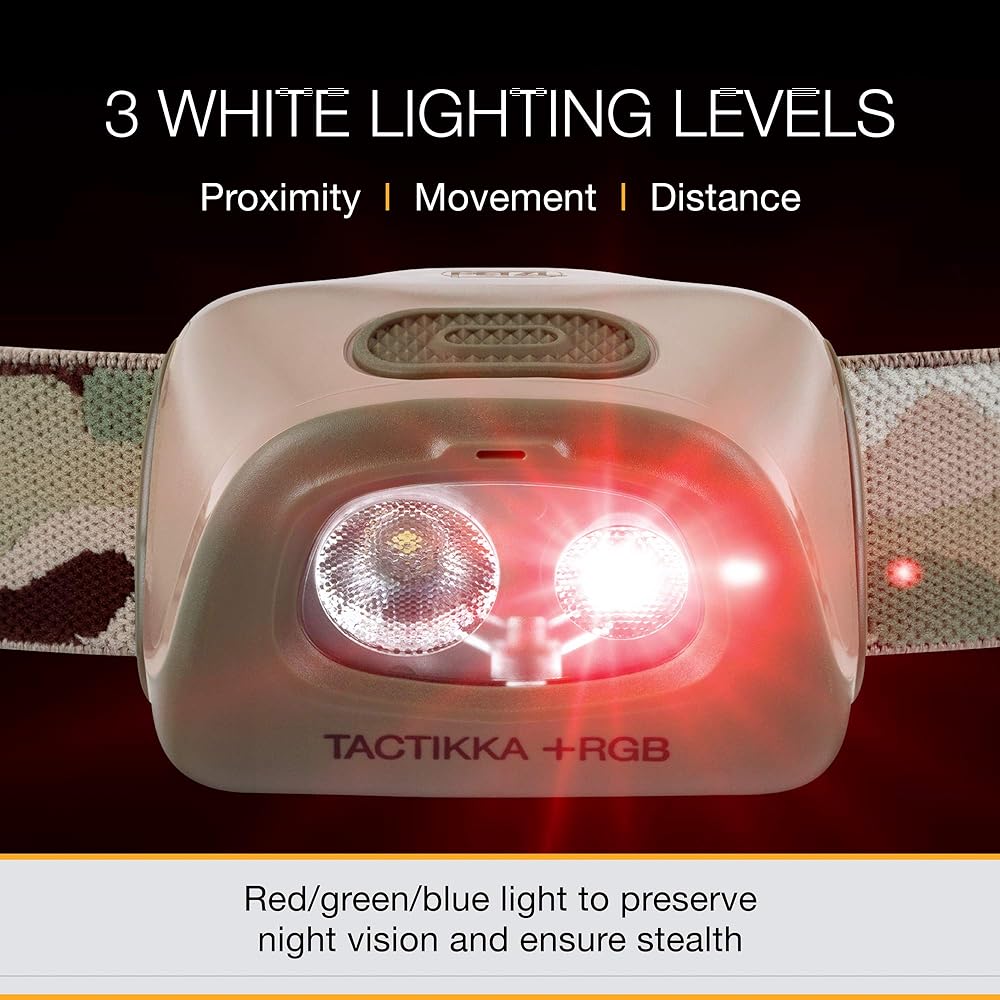 PETZL Tactica + RGB Black E089FA00 (Japanese genuine product) 350 lumens