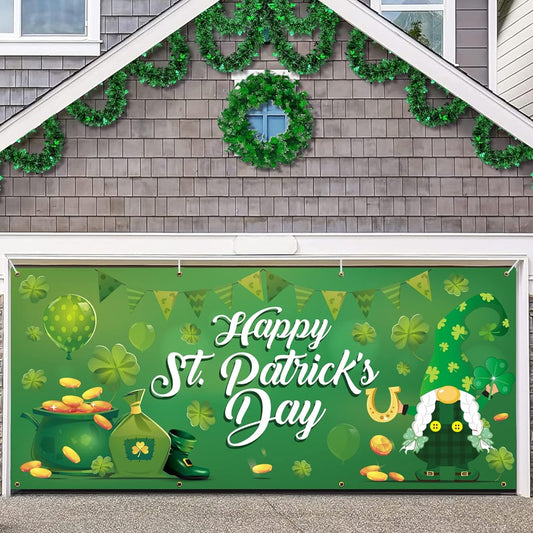 16x7ft Easter Garage Door Banner,Large Easter Garage Door Decorations Backdrop Cover Festive Religious Design with Cross Outdoor Mural Background Easter Backdrop Decor for Easter Spring Holiday