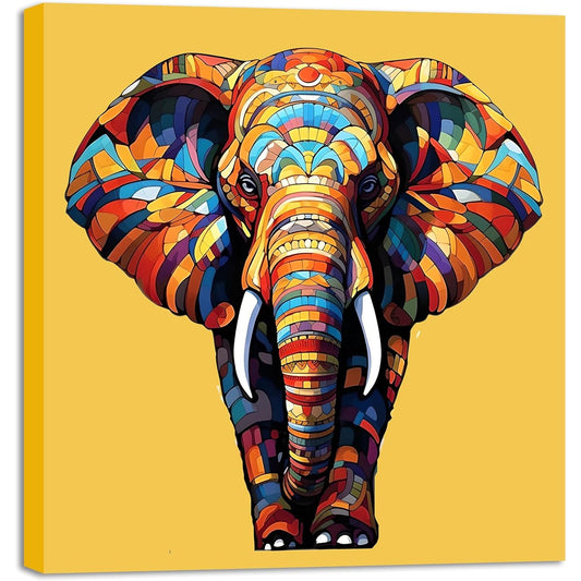 Artmaple Paint by Number for Adults Perfect for Beginners Students Birthday Anniversary Festival DIY Acrylic Painting Kit Room Decor Animal (8 x 8 inches, Elephant)