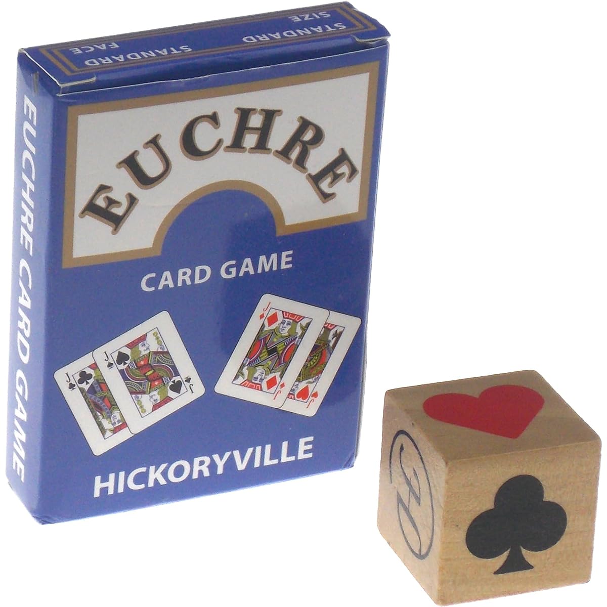 Hickoryville Euchre Playing Cards Bundle – 2 Euchre Decks in 1 Box with Suit Marker Dice