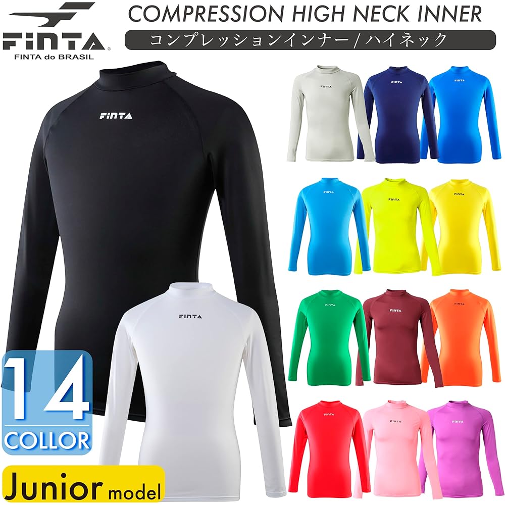 [Finta] FINTA Soccer Futsal Junior Jr. High Neck Inner Shirt FTW7028 All 14 Colors