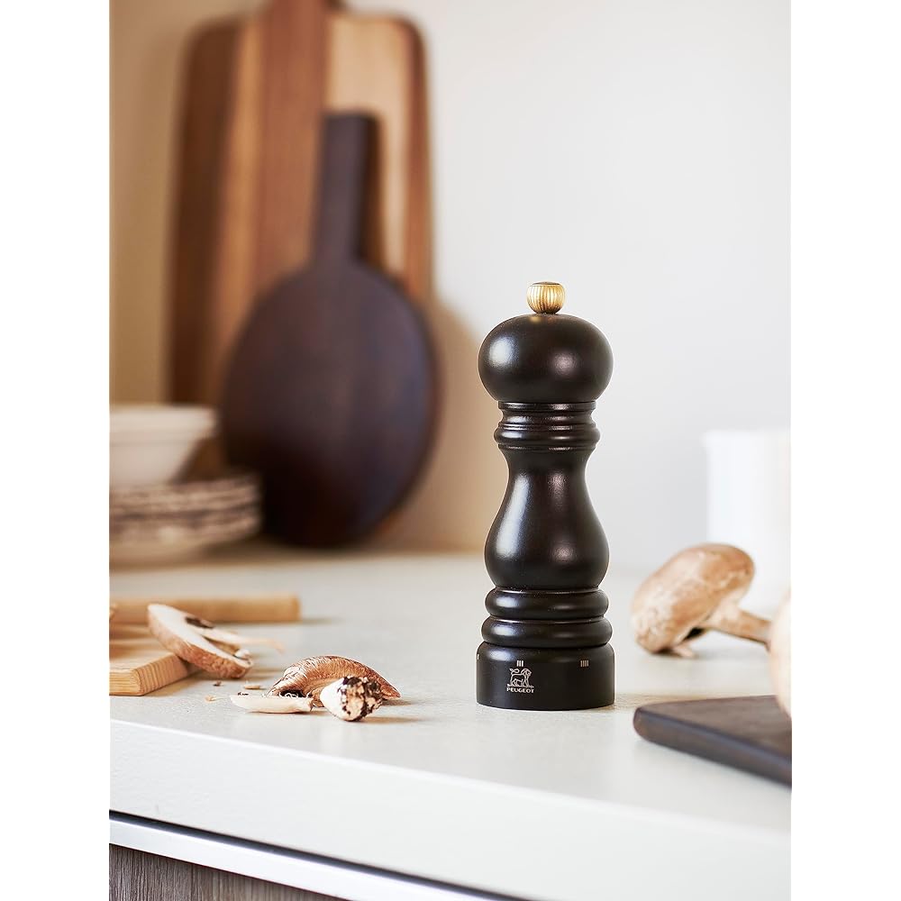 PEUGEOT Mill Pepper Mill Wooden Coarseness Adjustment Capacity 23g/18cm Manual Made in France Paris You Select Chocolate 23461