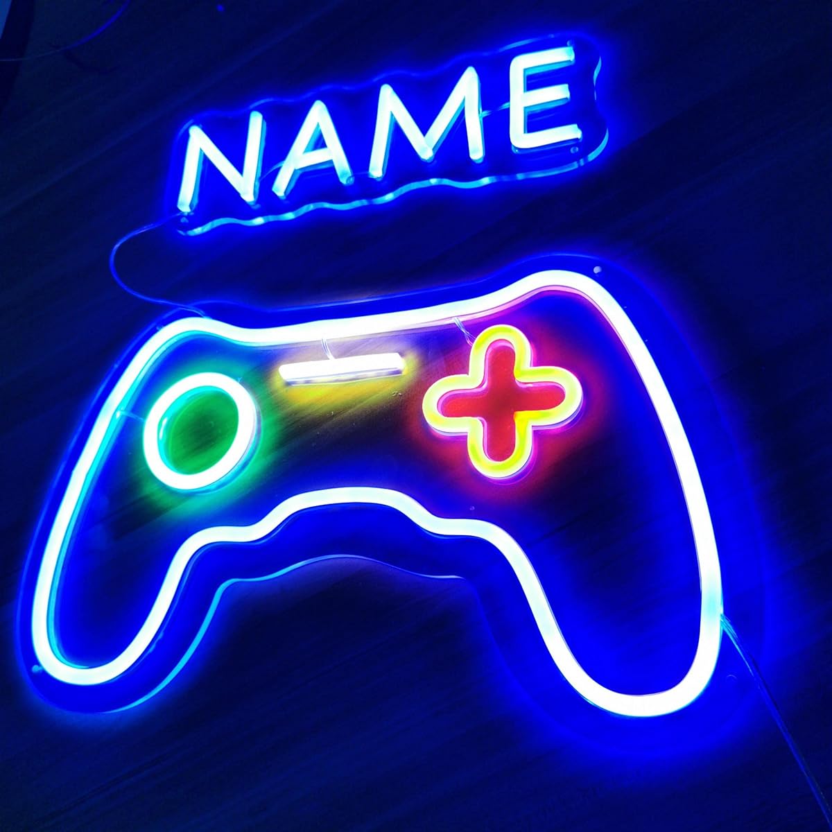 Customized Gamepad Neon Sign,Cool Handmade Retro Personalized Name Video Gamepad Shape Custom Game Controller LED Neon Light Sign,Game Room Decoration Birthday Gamer Gift Party Bedroom Bar