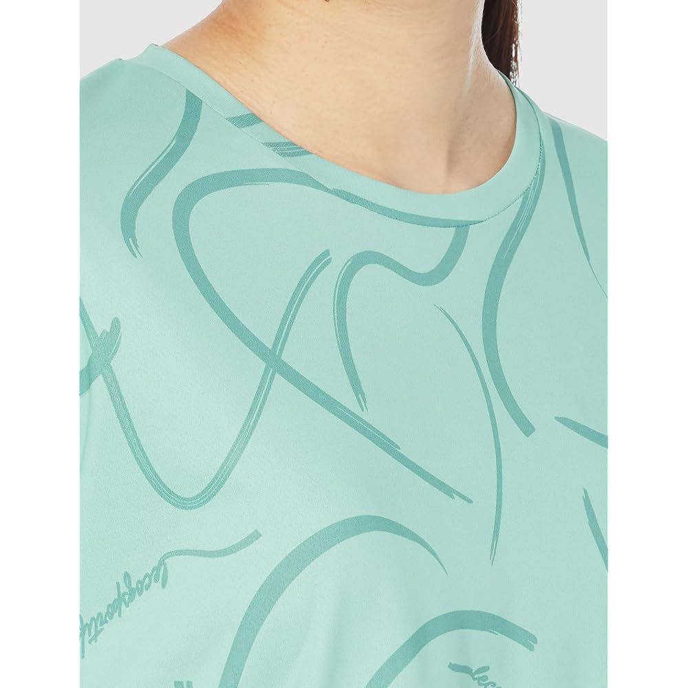 [Le Coq Sportif] Women's T-shirt, all-over print, short-sleeved T-shirt, UV CUT (UPF50+), QMWWJA03