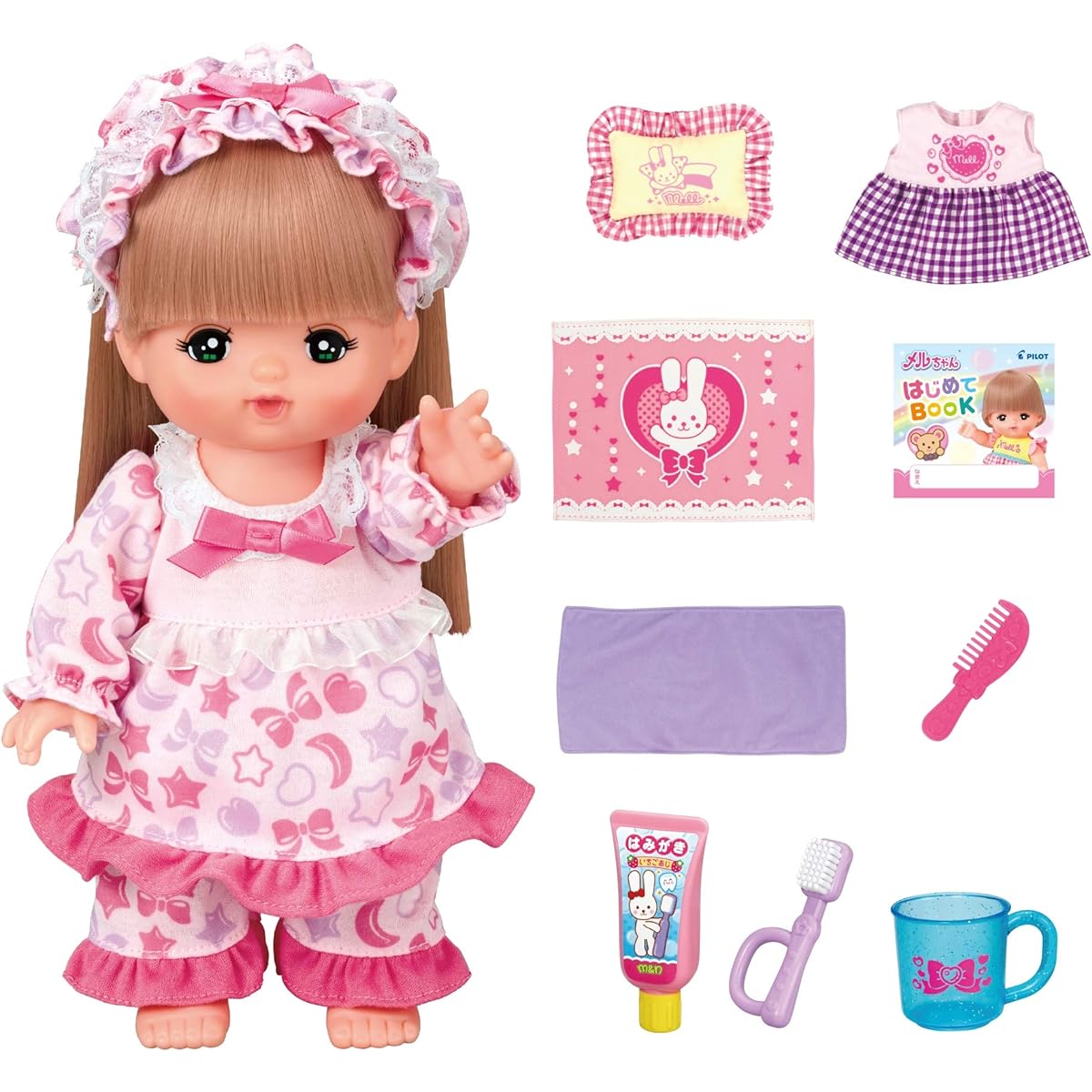 Mel-chan Doll Set, Sleep Together Set & Mel-chan Care Parts, Care Set of 10 [Buy as a Set]