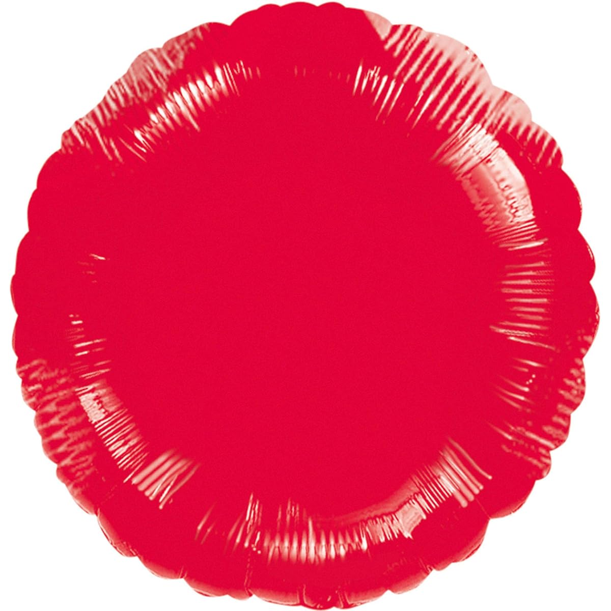 Plain film balloon, round, 18 inches (approx. 45 cm), Mylar balloon, metallic red (single balloon)