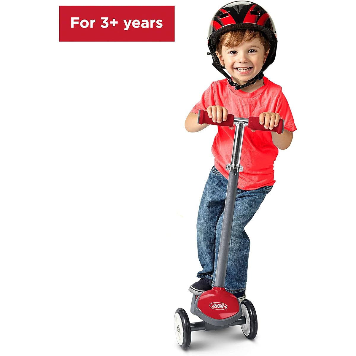 Radio Flyer Color FX EZ Glider 3 Wheel Kids Scooter Red Kick Scooter Ages 3+