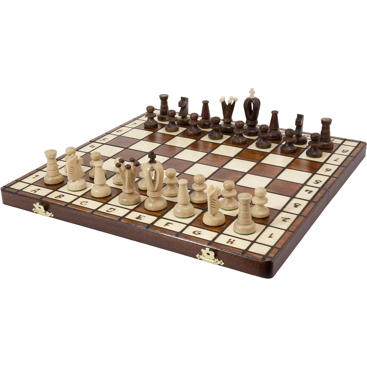 Polish wooden chess set 36cm chess board and chess pieces set KG Poland wood chess