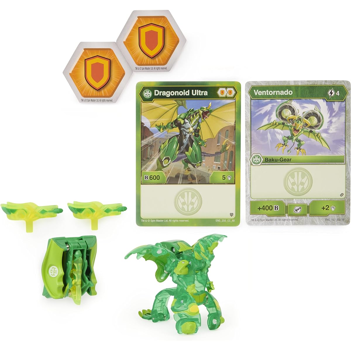 Bakugan Ultra Ventus Dragoroid Transforming Baku-Gear Armored Alliance 3" Tall Collectible Action Figure