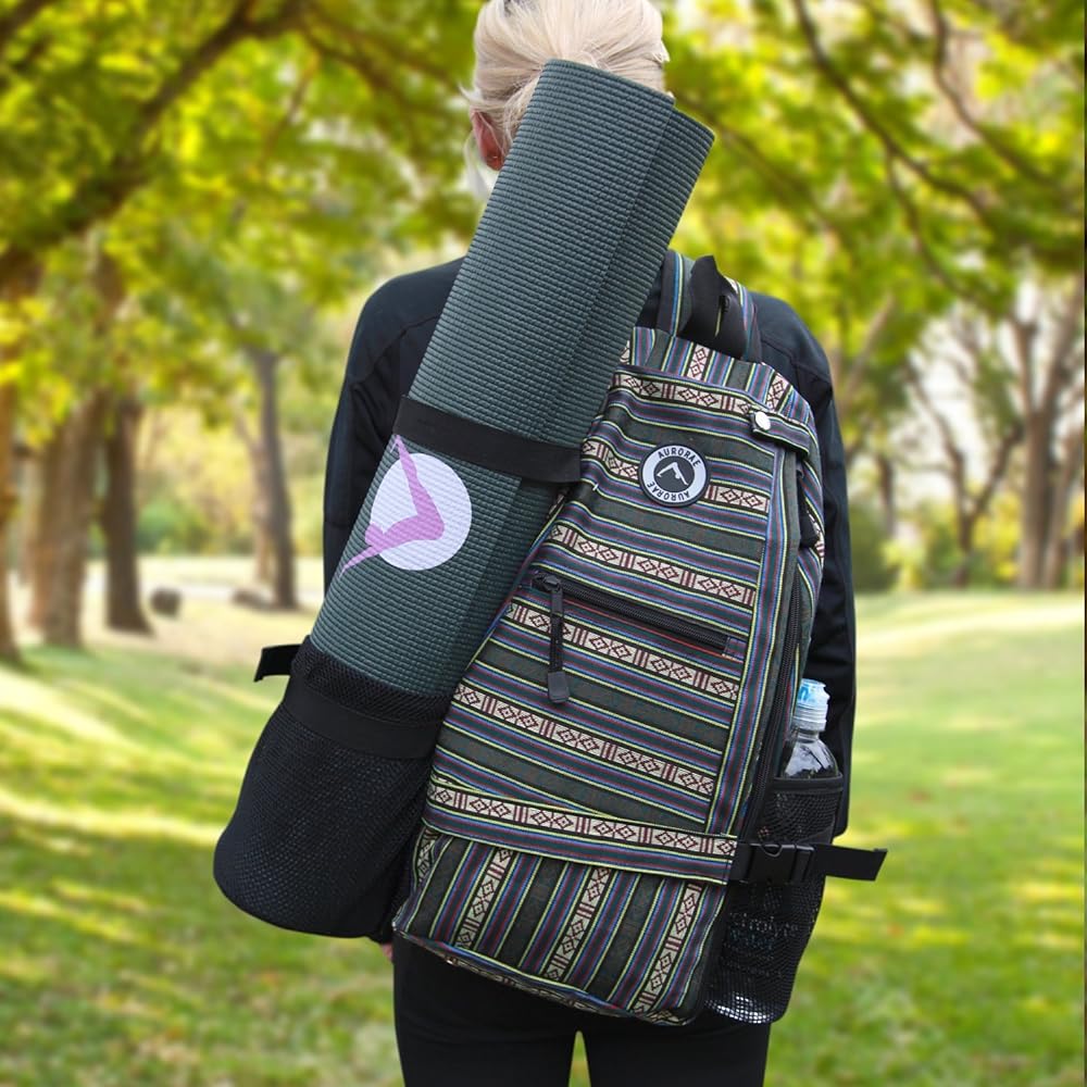 Aurorae Yoga Multipurpose Crossbody Sling Back Pack Bag. Mats are sold separately.