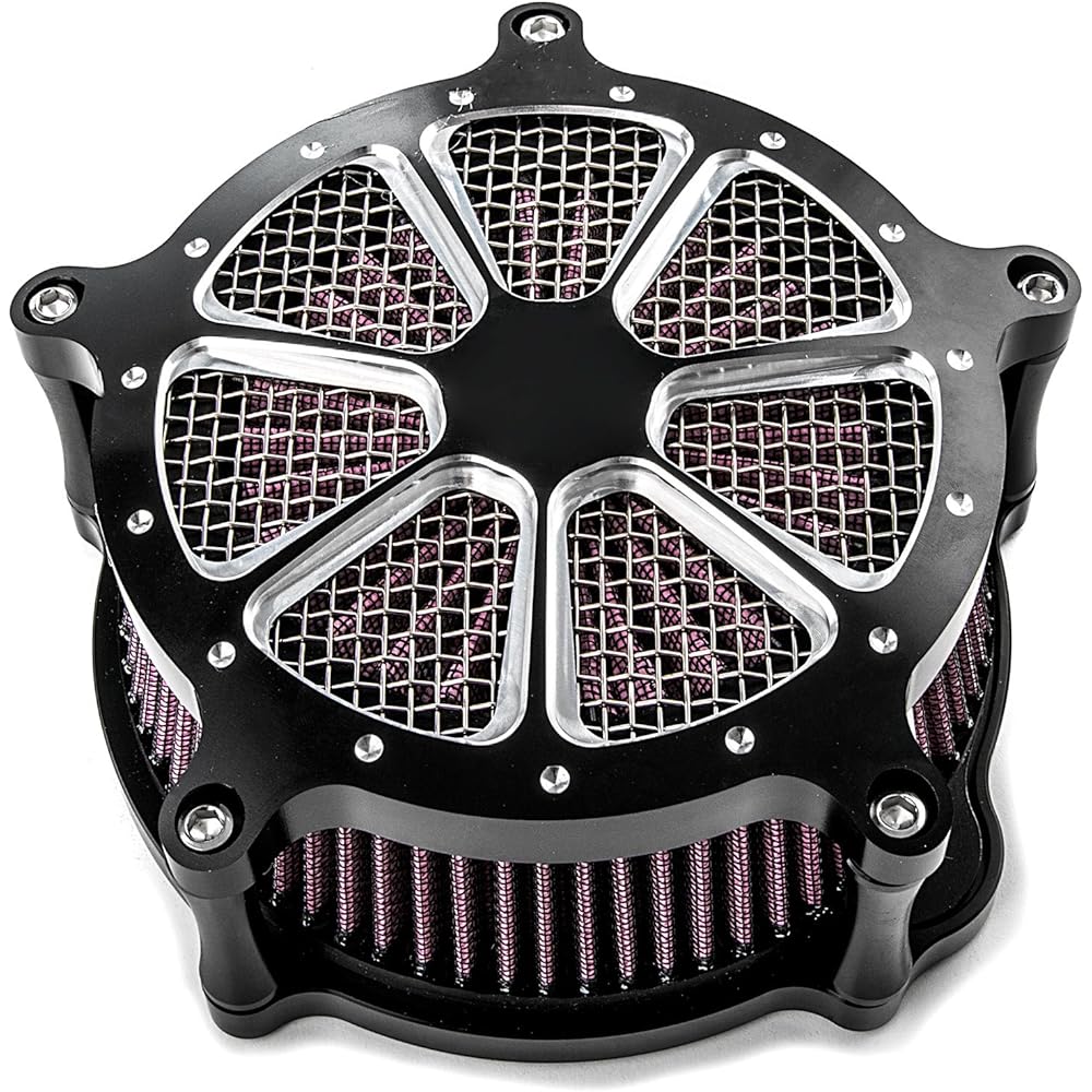 Krator Turbine Edge Cut Air Intake Kit Compatible with Harley Sportster XL1200 Iron 883 Forty Eight Sportster Forty-Eight XL1200X 2010-2017