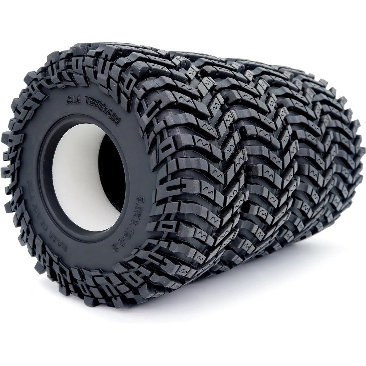 HOBBYSOUL RC Soft Sticky 2.2 Tires Tyres 127mm/5.0inch Height for 1/10 Mud Crawler Truck Axial Wraith Axial Yeti 1/10 / Traxxas trx4 AMG 6x6 / redcat Everest 10 4pcs