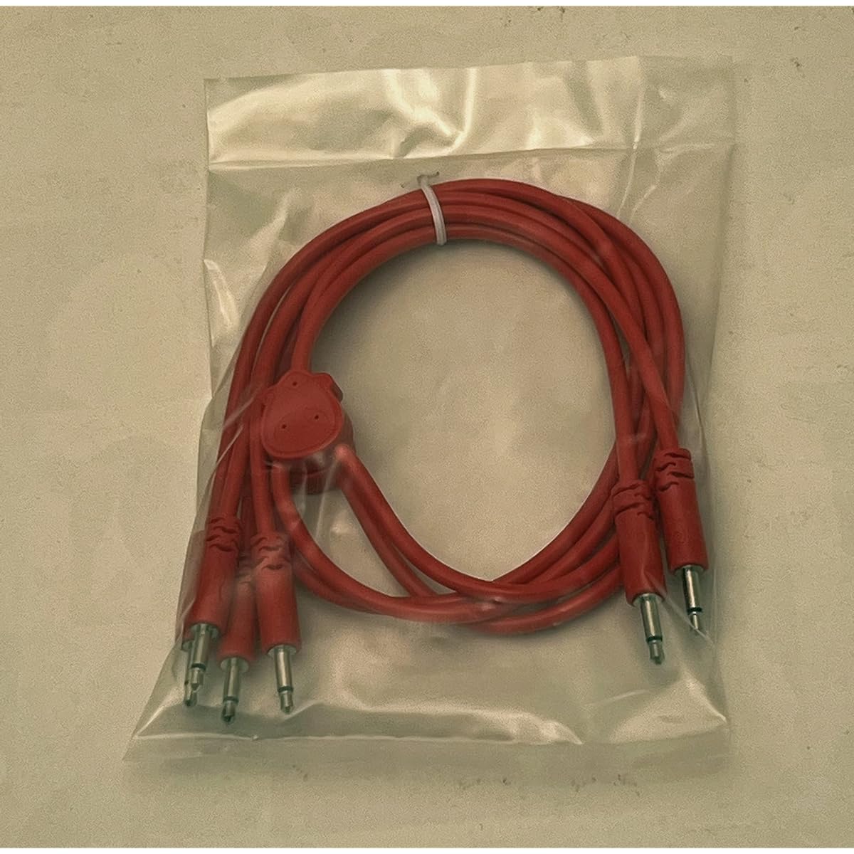 Luigi's Modular Doppio 3.5mm Splitter Patch Cable 15cm x 30cm - 2 Pack (Red) - for Eurorack Modular Synthesizer