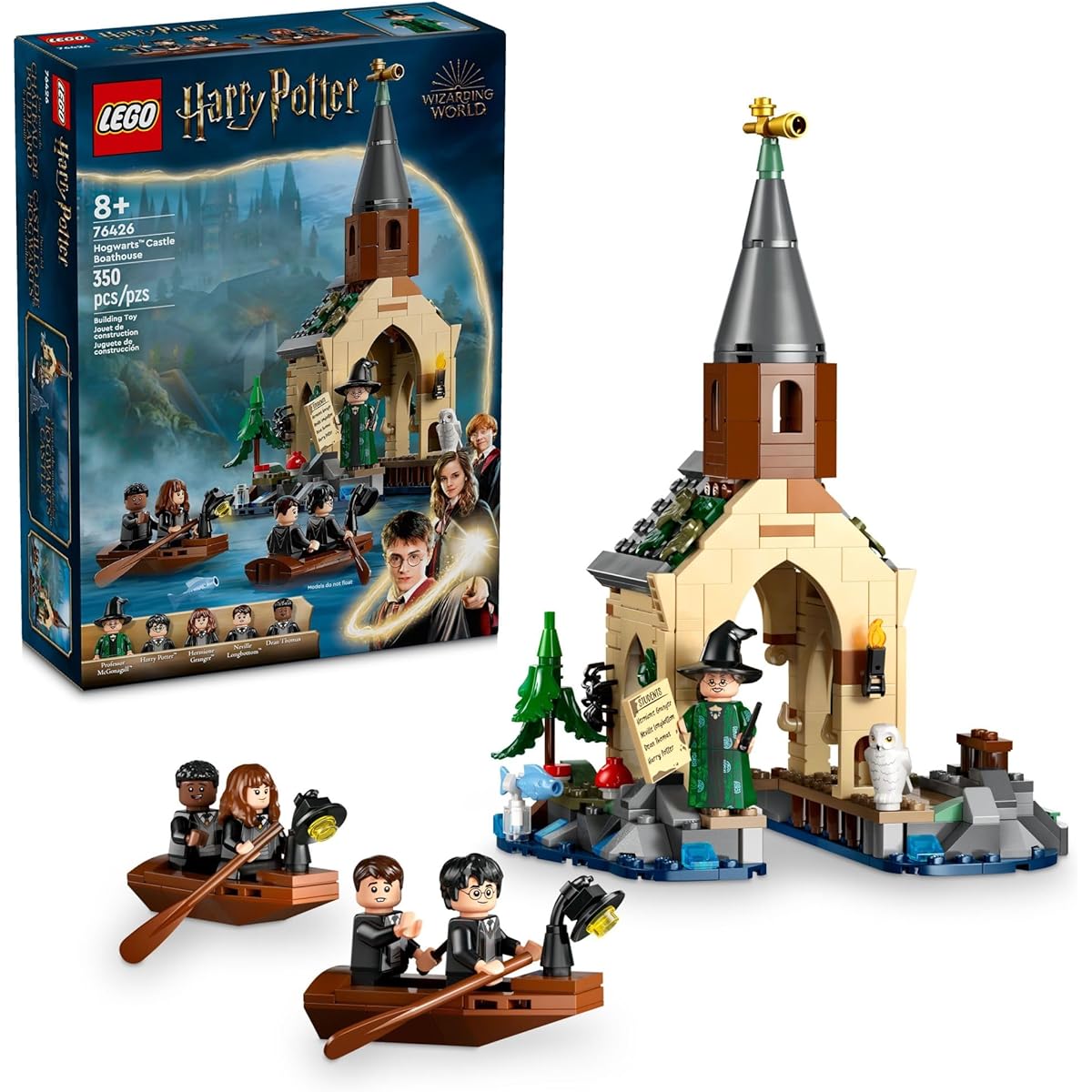 LEGO Harry Potter Hogwarts Castle Boathouse - Fantasy Harry Potter Toy for Boys and Girls with 2 Buildable Boats and 5 Minifigures - Castle Toy, Birthday Gift for Ages 8+ 76426