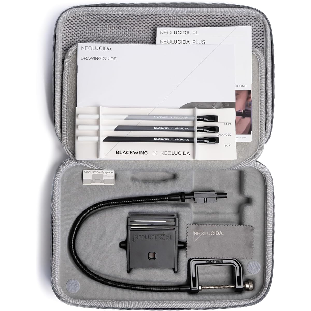 NeoLucida Deluxe Kit - A modern camera lucida drawing tool kit.