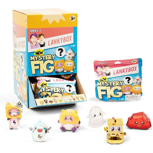 LankyBox Mini Mystery Figures - Party Pack of 24 - Series 3 Collectible Mini Figures Glow in the Dark Edition Officially Licensed Product
