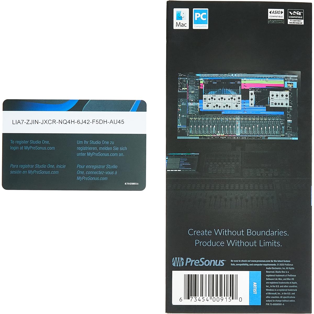 PreSonus Studio One 5 Artist - Physical Download Card Version (S15 Art