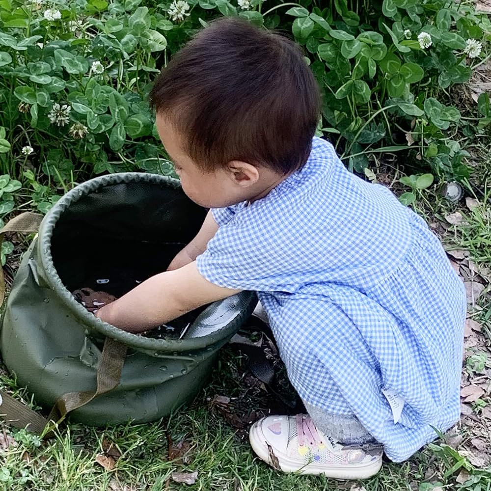 CRUISER RHINO Bucket Set of 2 10L Foldable Folding Bucket Folding Bucket Fishing Bucket Water Bucket Tool Box Foot Bath Folding Container Car Wash Bucket Car Wash Trash Can Firewood Foot Bath Bucket Tub Folding Bucket Car Wash Bucket