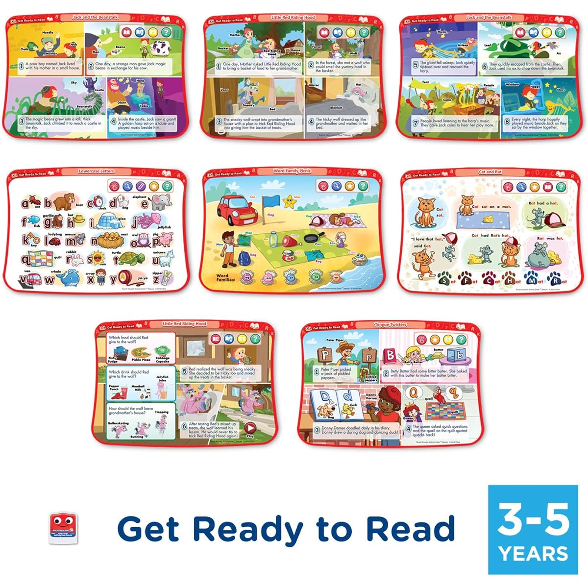 VTech 80-225100 Activity Desk 4-in-1 Preschool Expansion Pack Bundle for Ages 3-5, Multicolor